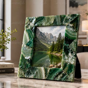 額縁 Picture Stone with Frame Natural Stone Picture Frame - Etsy