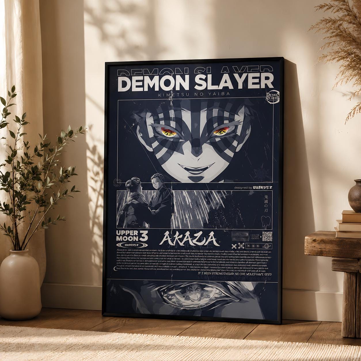 Akaza Demon Slayer Poster - Etsy