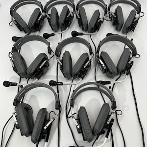 9 Telex Learning Computer Headphones Headsets Microphone Dual Plug In Justen’s