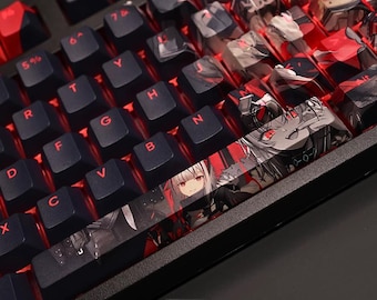 Arknights W Tastenkappenset | 109-Tasten-Anime-PBT-Tastenkappen | Cherry-Profil für mechanische Tastaturen