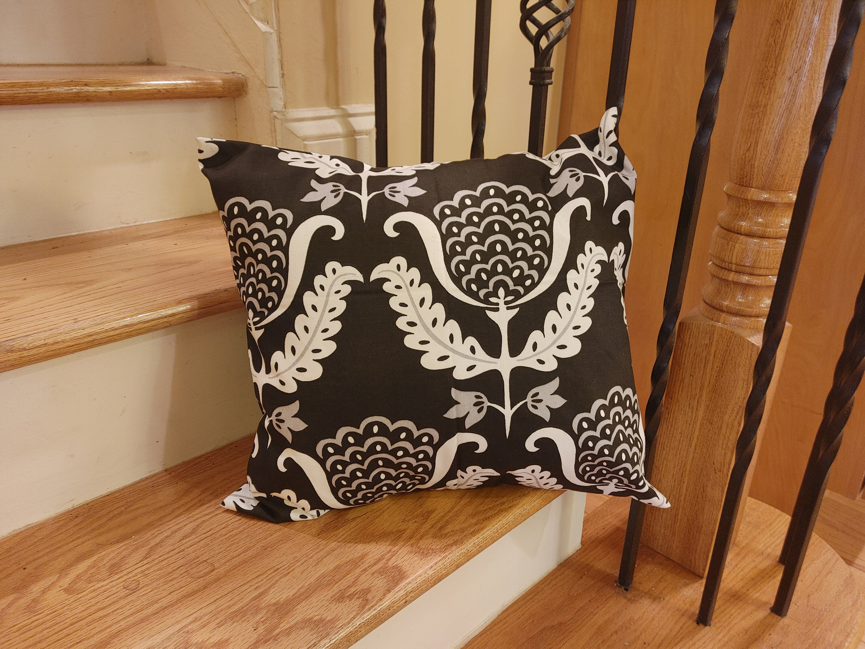 Modern Black and White With Gray Decorative Throw Pillow Cover - Etsy UK