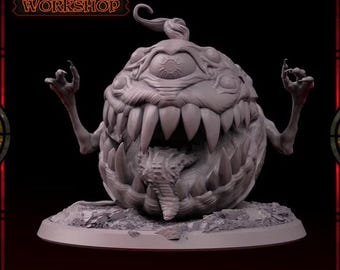 Angry mimic Pumpking | Halloween Fall Pumpkin Miniature| 32mm 75mm| ttrpg | Arcanum Workshop