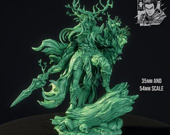 Shebira Arch Druid Elf | 35mm 54mm| DnD ttrpg | Ronin Arts Workshop
