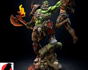 The Final Trophy | 75mm-140mm Orc Warrior Fantasy Diorama | Black Bird Miniatures