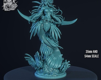 Deyshi The Assassin (Mermaid/Human Form) Miniature | 35mm 54mm| DnD ttrpg | Ronin Arts Workshop