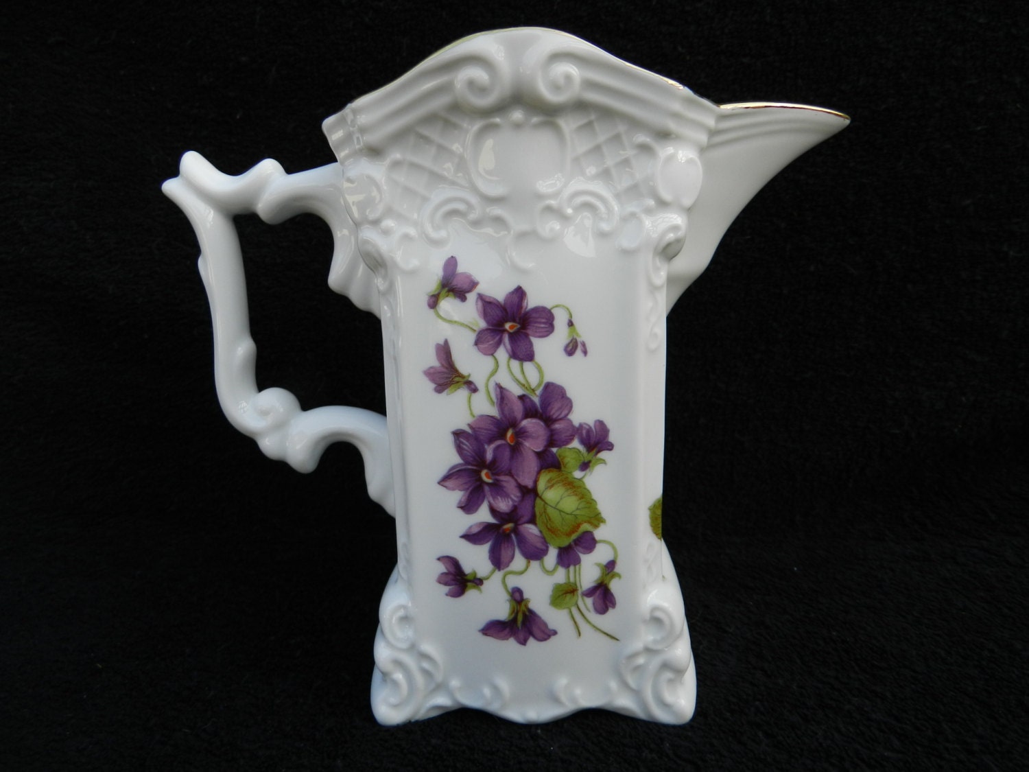 Romance Ornate Pitcher Hand decorated pitcher Etsy