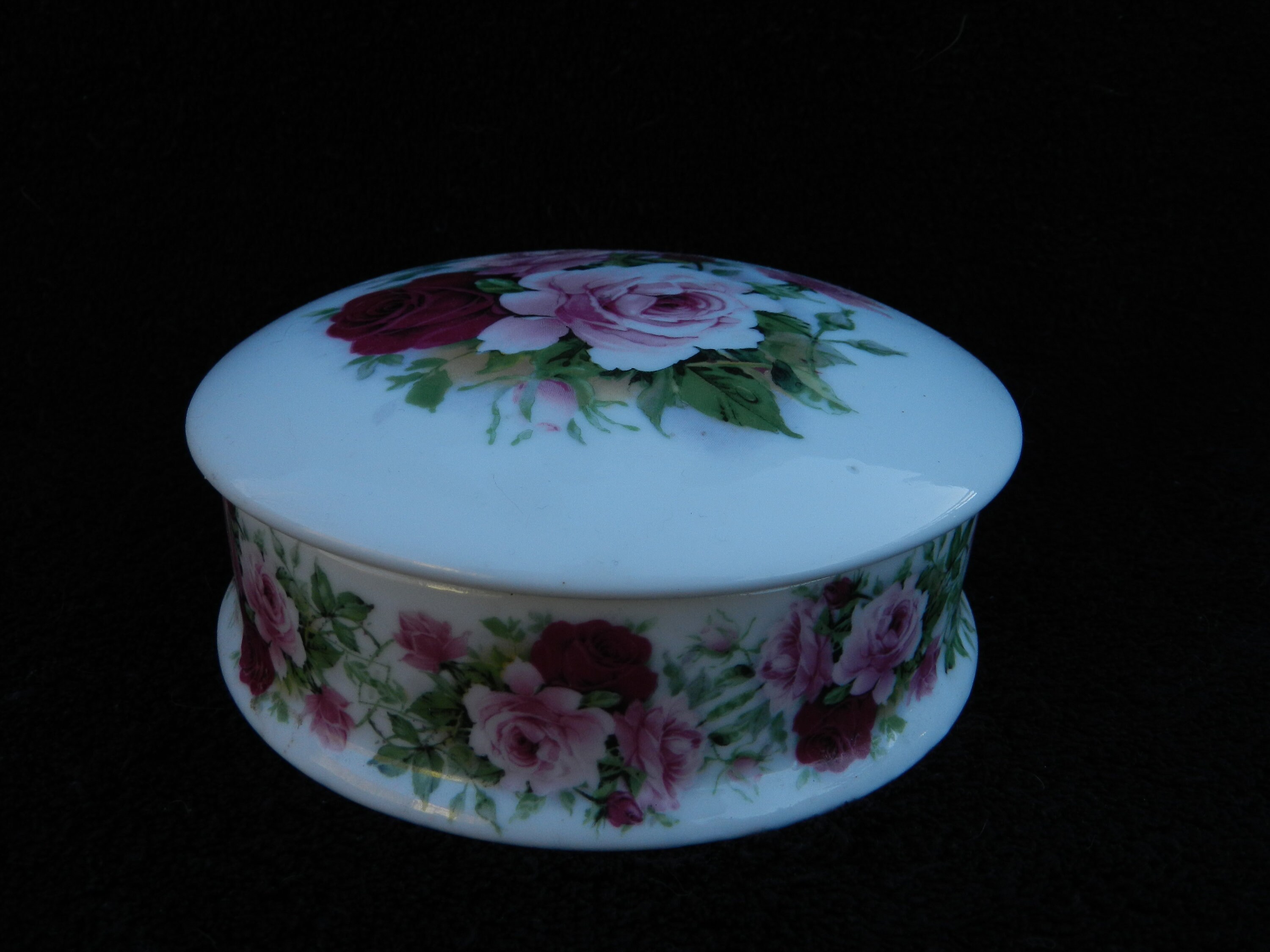Powder Box Hand Decorated Porcelain Etsy