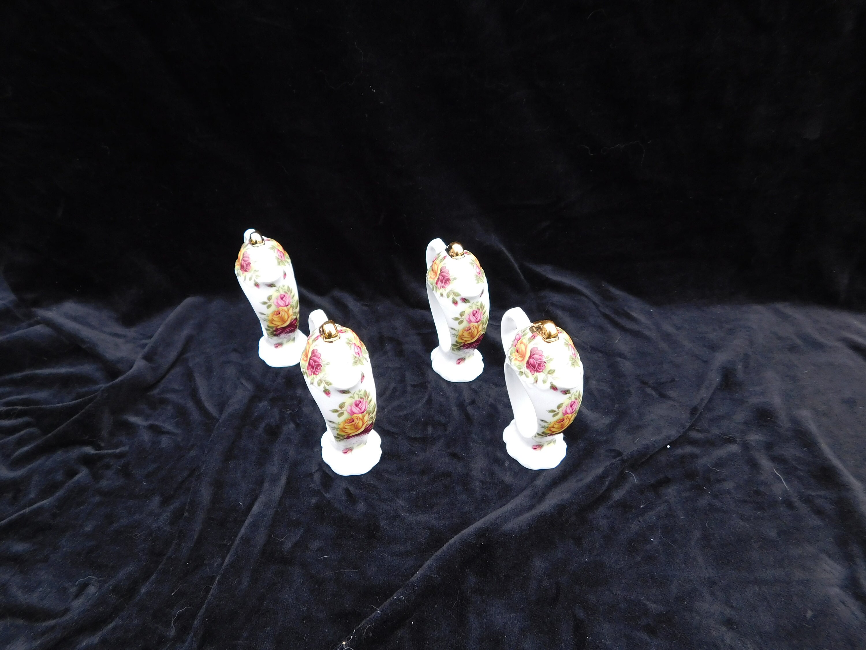 Teapot Shaped Napkin Rings Hand Decorated Porcelain Etsy