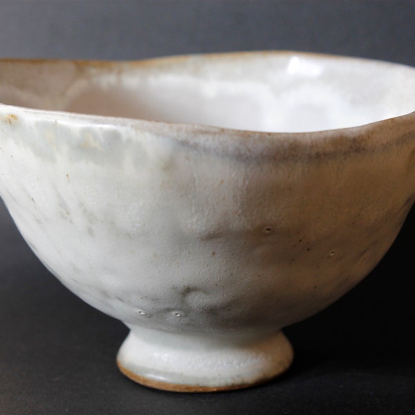 Clay Pinch Pot  // Hand Formed Bowl // Small Pedestal Bowl