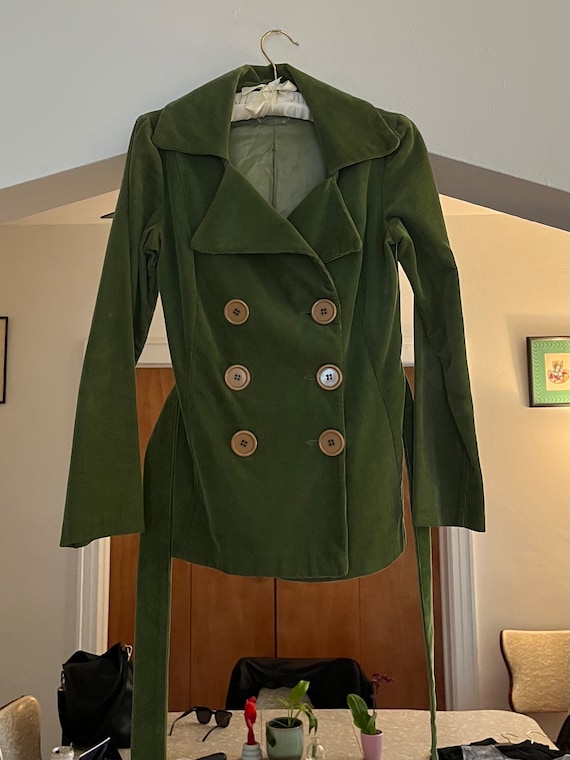 Vintage 1950’s Kelly Green Corduroy Double Breaste