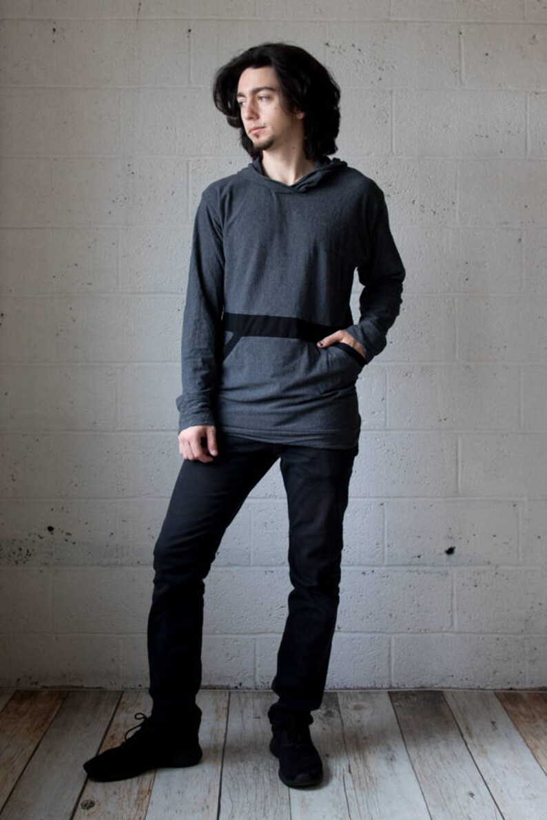 Men/'s Wear Hemp Clothing Men/'s Yoga Burning Man Men/'s Pocket Pullover Kangaroo Pocket Men/'s Hoodie Men/'s Pullover Festival Wear