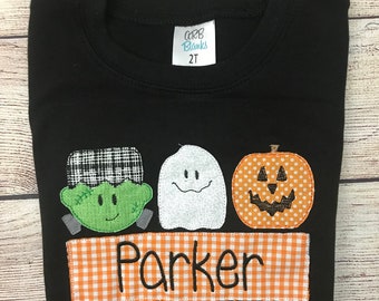 Halloween embroidered shirt