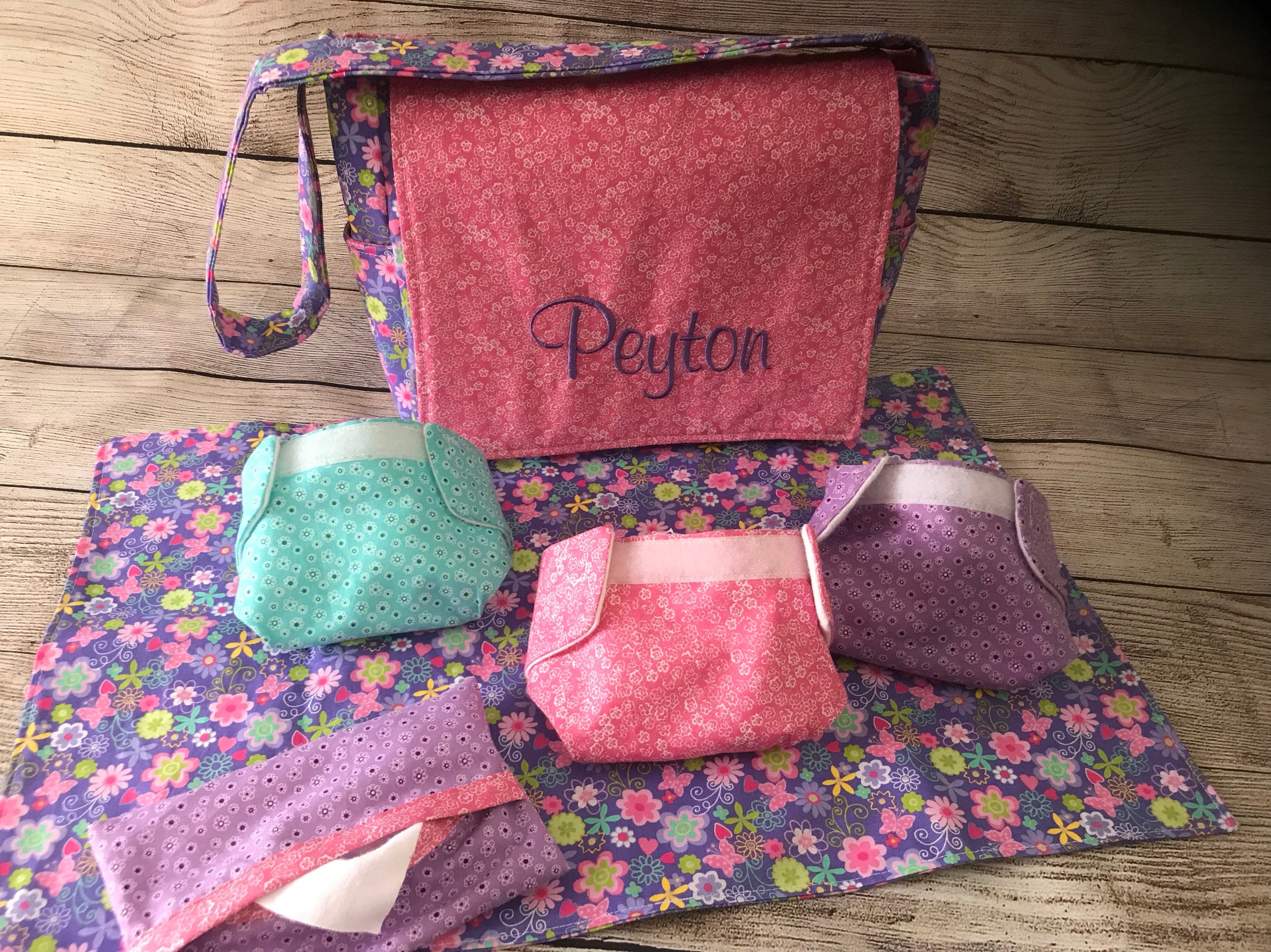 Baby Doll diaper bag and diaper set Etsy