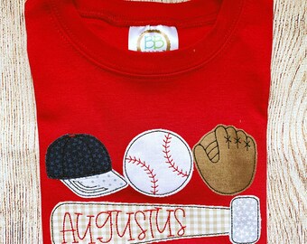 Baseball appliqué  shirt