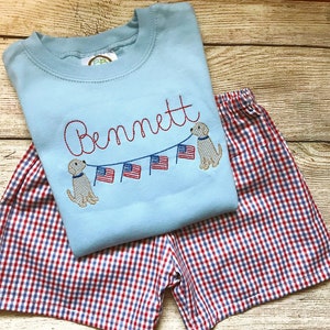 Patriotic puppy tee