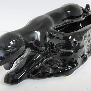 Vintage Ceramic Black Panther - Etsy