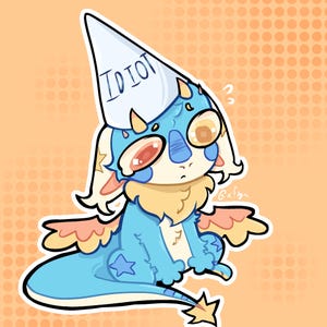 YCH Dunce Hat Furry or Human Chibi Art Commission - Etsy