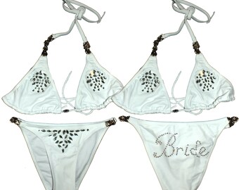 just married swimming costume