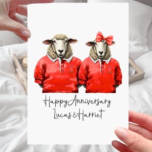 Verjaardagskaart Wales Sheep Gepersonaliseerd Welsh rugby