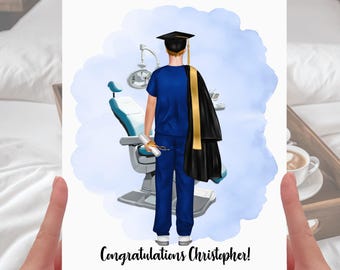 Dentist graduation card Personalised for man graduate congratulations