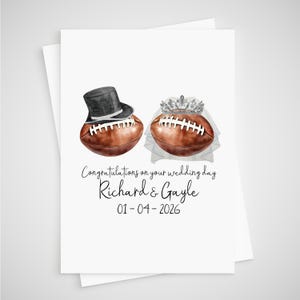 Carte de mariage Football américain personnalisée