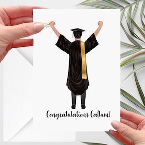 Carte de remise des diplômes personnalisée pour lui félicitations