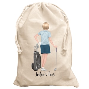 Personalised Tee Bag for Golfer Golf gift for her