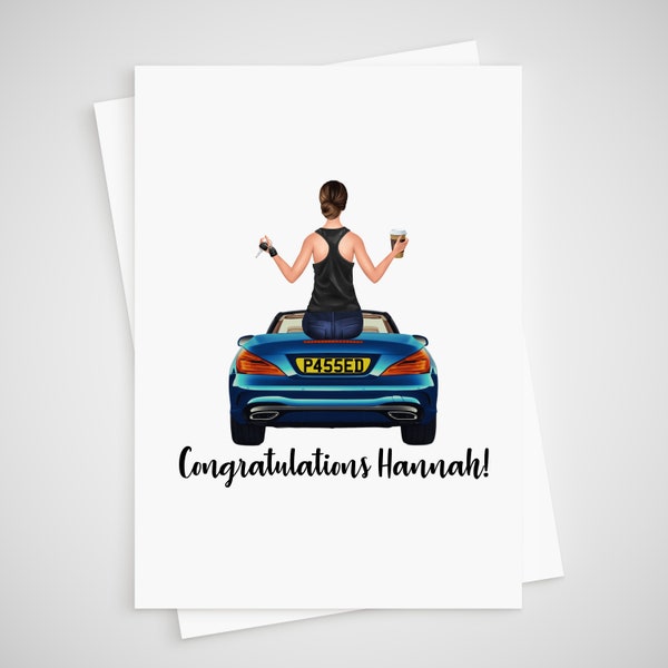 Congratulations card pass Driving Test personalised learner driver