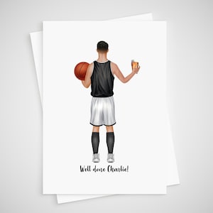 Carta da basket personalizzata per lui Grazie Congratulazioni In pensione