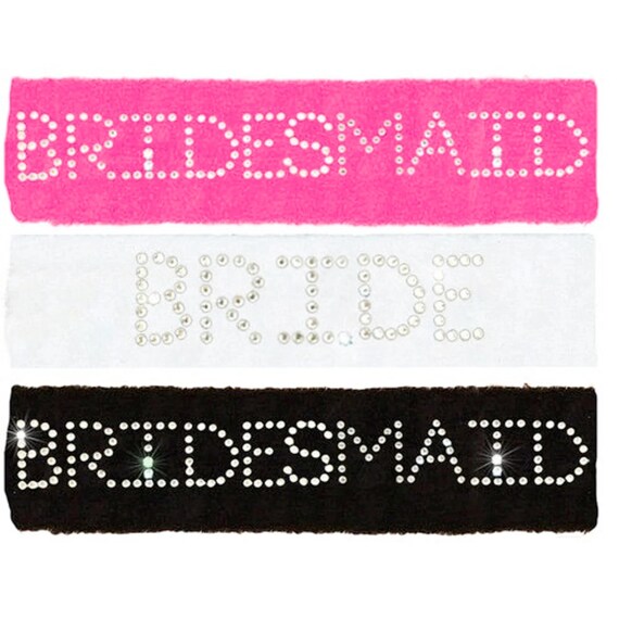 Rhinestone Bride Sweatband: Personalized Hen Party Headband
