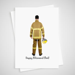 Carte retraite pompier personnalisée papa pompier