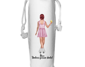 Ice Skating Wine Bag Personalised Figure Skater for her