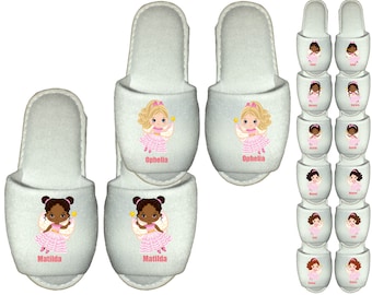 Personalised Fairy Spa Slippers Childrens Kids Spa Party Gift
