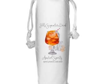 Personalised Aperol Spritz Wine Gift Bag