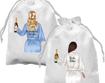 Bag for Wedding Personalised Bride Bridesmaid Pouch Maid of Honour