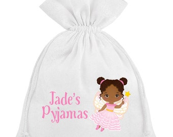 Fairy Pyjama Bag Personalised for Girls Fairy PJ's Wand Princess