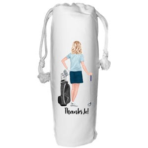 Golf Wine Bag Personalised for her