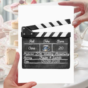 Carte clap 20e anniversaire personnalisée Chine Film Cinéma Films