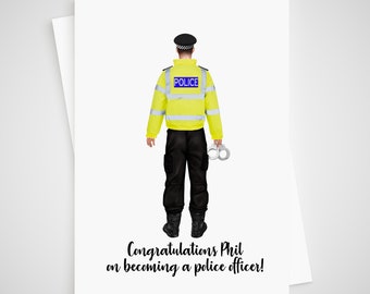 Policeman Card New Job Personalised Congratulations Police officer passing out