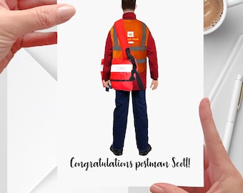 Postman Card New Job Personalised Congratulations
