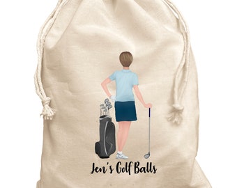 Golf Ball Bag Personalised for woman