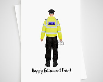 Policeman Retirement Card Personalised Police officer