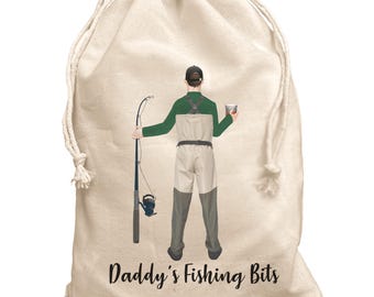 Fishing Gift Bag Personalised for him Tackle Bait Lure