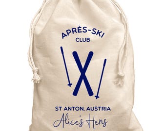 Apres-Ski Club Personalised bag gift Skiing Gift Pouch