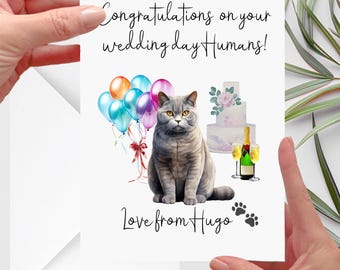 Wedding Card from the Cat Pet Personalised