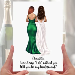 Cartão de madrinha de casamento Proposta personalizada Você será minha madrinha de casamento