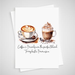 Cartão de café para melhor amiga Melhor amiga personalizada