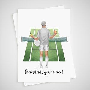 Carta da tennis personalizzata per il nonno, sei un padre asso