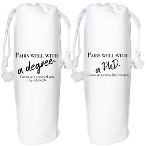 Graduation Wein Geschenk Tasche Personalisierte Paare gut mit einem Abschluss