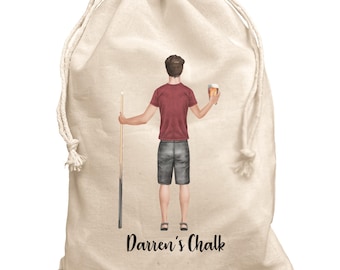 Pool Chalk bag Personalised gift snooker billiards